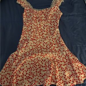 Wild Fable Red Heart Print Mini Dress
